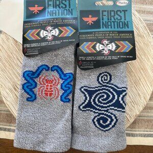 Thorlos First Nation Bundle 2 Crew Socks Unisex Medium /Large Gray New